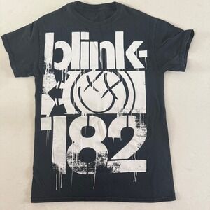 Blink 182 Band Tee Mens Size S Black Graphic T Shirt Pop Punk‎ Emo Y2K